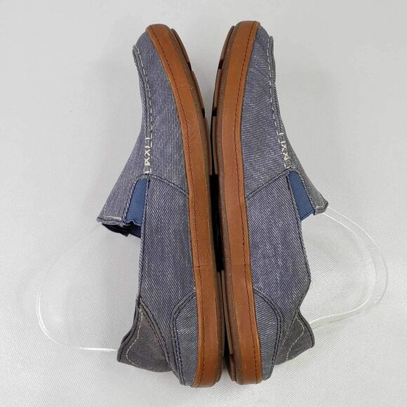 Olukai Mens Puhalu Canvas Shoes Size 10.5 Blue Drop In Heel Driving Slip On - Picture 5 of 9